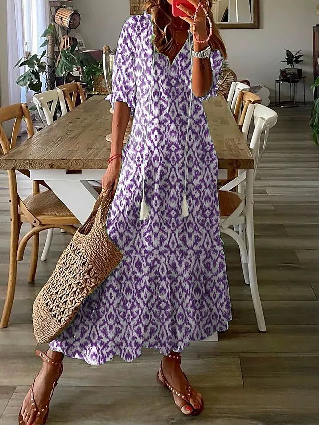 Dianna - Bohemian-Inspired Tummy-Covering Dress