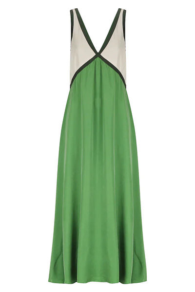 Jacquee - V-Neck Sleeveless Maxi Dress