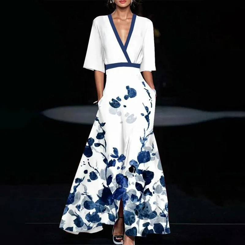 Elisan - Chic Floral Print Dress