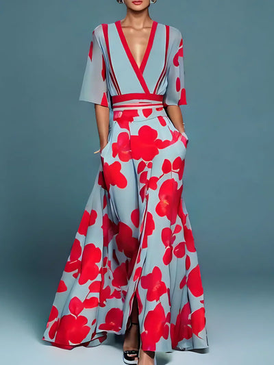 Elisan - Chic Floral Print Dress