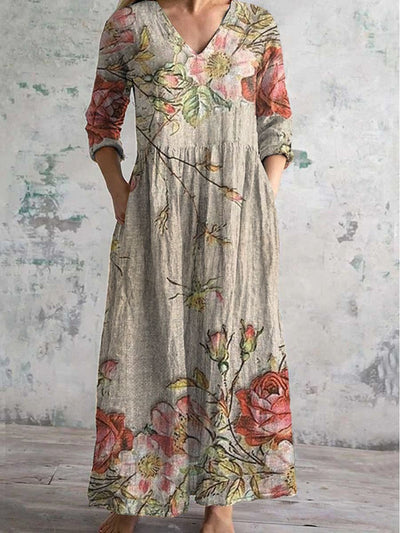 Kelly™ - Vintage floral maxi dress