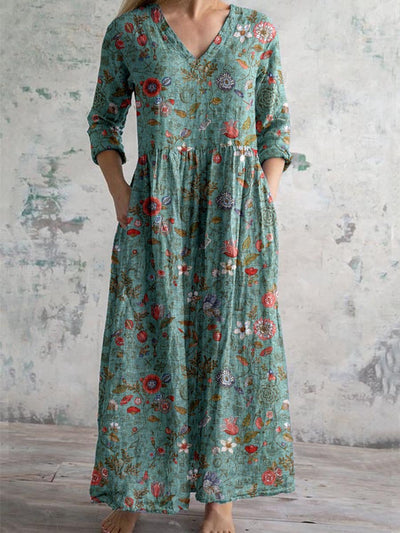 Kelly™ - Vintage floral maxi dress