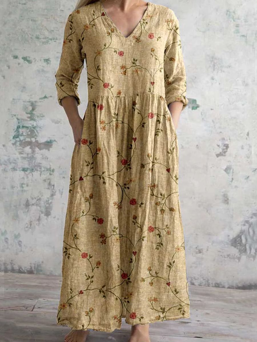 Kelly™ - Vintage floral maxi dress