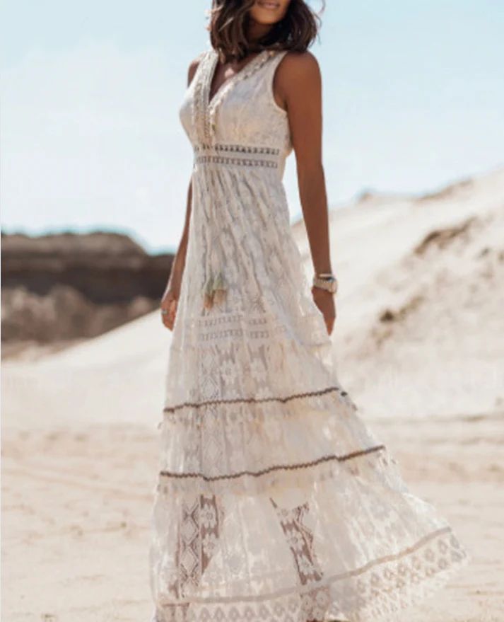 Ava - Lace Bohemian Dress