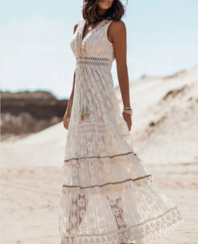 Ava - Lace Bohemian Dress