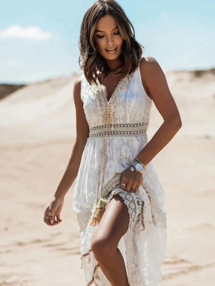 Ava - Lace Bohemian Dress