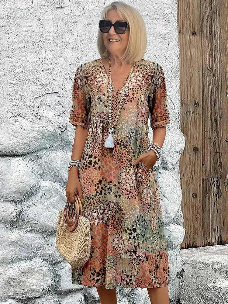 Florencia - Colorful Midi Dress
