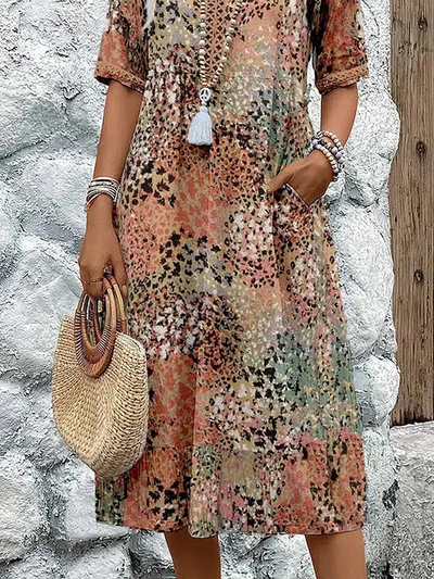 Florencia - Colorful Midi Dress