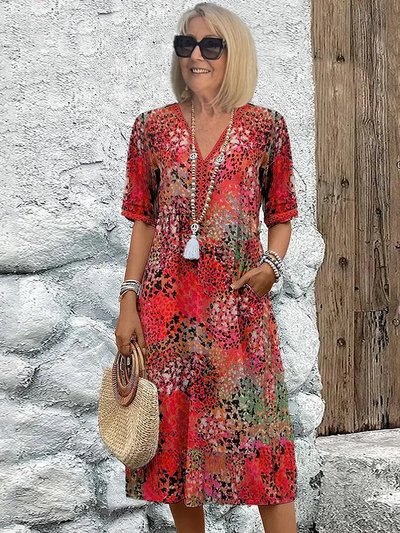 Florencia - Colorful Midi Dress