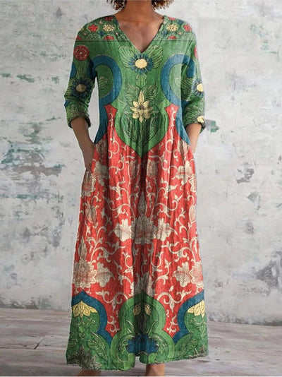 Kelly™ - Vintage floral maxi dress